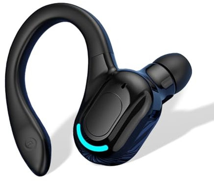 Auricular Inalámbrico de un Oído con Sonido Estéreo HD, Auriculares BT Impermeables IPX4 para Correr, Conducir
