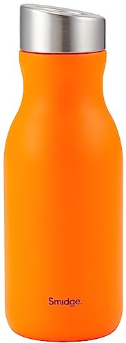 Smidge Water Bottle - 350ml, Citrus, Stainless Steel, Leakproof, Insulated, Hot & Cold Drinks, BPA Free
