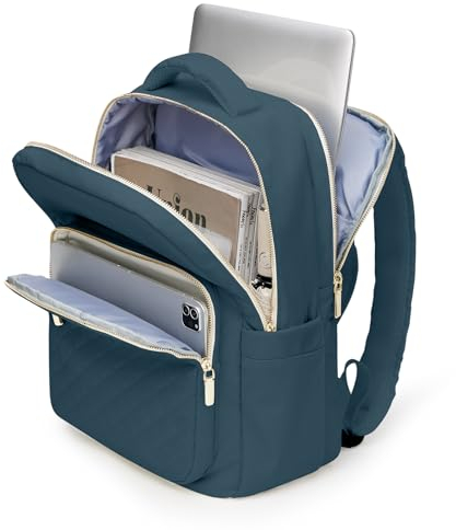 winspansy Rucksack Damen,Laptop Weekender Rucksäcke Wasserdichter Handgepäck Reise Rucksack 40x30x20 Rucksacktasche Damen Elegant Flugzeug Herren mit Laptopfach,Pfauenblau