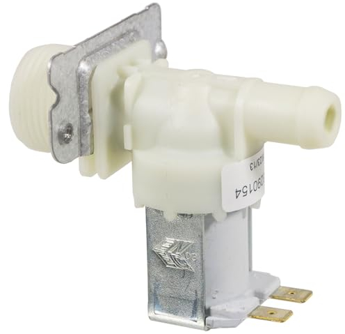 Spares2go Universal Dishwasher Solenoid Valve Electric Water Fill Single Inlet Unit (14mm, 240V, 180º)