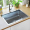 AUVYI Fregadero de cocina hecho a mano de acero inoxidable plateado 59 x 44 x 20 cm fregadero cocina encimera fregadero cocina fregadero fregadero cocina fregadero cocina fregadero