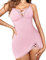 NLAND Lingerie per Donna Babydoll Mini Abito Scollo a V Biancheria Intimo Camicia da Notte Vestito Completi Intimi Sleepwear (Rosa)