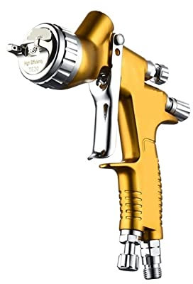 Professionelle Sprühpistolen 1,3/1,8/mm Sprühfarbe Airbrush Mini Spray Pneumatische Pistole zum Lackieren von Autowerkzeug (Farbe: Gold 1,8 Kaliber, Größe: A)
