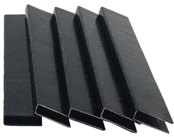 Clavos, grapas grapadoras (19 mm), para grapadora eléctrica jovant (galvanizado negro endurecido, 2112 unidades (un tipo de caja de paquete)