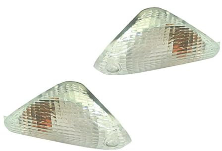 Streetparts24 Blinker Satz Vorne Klar, E-geprüft – Passend für Gilera Storm, Piaggio NRG MC3, Purejet, TPH
