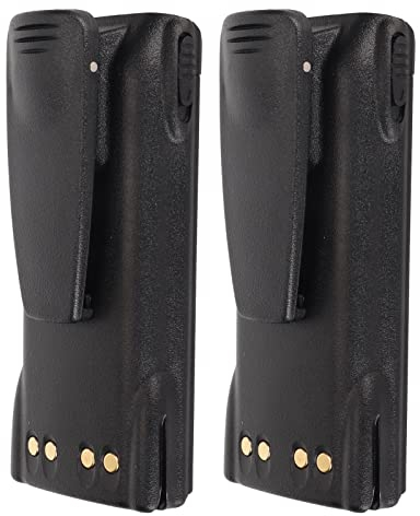 Gigicial 2er-Pack 7,4 V 3250 MAh CMP-340 Ersatz-Funkgerät-Akku Für Motorola GP320 GP328 GP338 GP340 GP360 HT750 HT1250 PRO5150 Zwei-Wege-Funkgerät, Lithium-Ionen-Akku