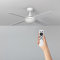TECHBREY Ventilatore da Soffitto Navy Bianco 132cm Motore DC Bianco Telecomando Con Luce No