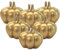 amscan Eleganter goldener Kürbis-Tischkartenhalter aus Polyresin, 3,8 cm (1 Set mit 6 Stück) – ideal für Herbsthochzeiten, Thanksgiving-Abendessen und Herbstveranstaltungen