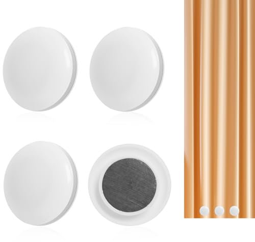 Pesi per tenda da doccia, confezione da 4 pezzi, chiusura magnetica per tenda da doccia, resistenti, impermeabili, non arrugginiscono, magneti, per tenda da doccia, clip sul fondo per drappeggi,