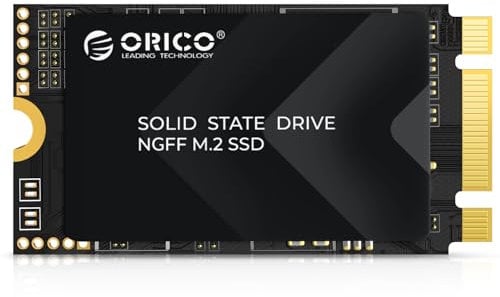 ORICO 256GB M.2 2242 SATA SSD, TLC NAND Flash, Bis zu 500MB/s Lesen & 450MB/s Schreiben Internes Solid State-Laufwerk, Kompatibel mit Ultra-Thin Laptops und Mini-PCs - Y20M-2242