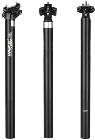Wake Bike SeatPost Aluminum Alloy 27.2mm 30.9mm 31.6mm Bicycle Seat Post 400mm for Mountain Road Bikes BMX (Black, 31.6mm)