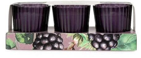 Candlelight Set of 3 Little Candles in Gift Pack for Any Occasion - Floral Fragrance Scented (BlackBerry & Fig Tree)
