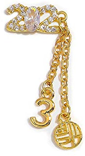 Faux ongles 3D strass de luxe en métal bijoux alliage décorations pour art