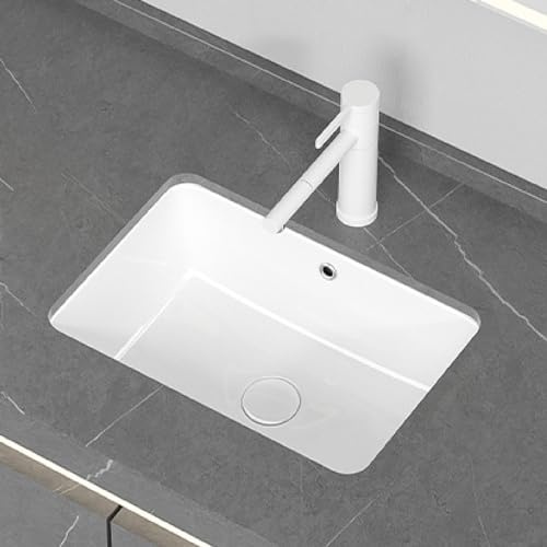 Bathroom Vessel Sink Modern Simple Washbasin Undercounter Wash Basin Easy to Install Scratch Resistant Sink for Small Apartment Home Hotel Restaurant RV Kitchen Powder Rooms
