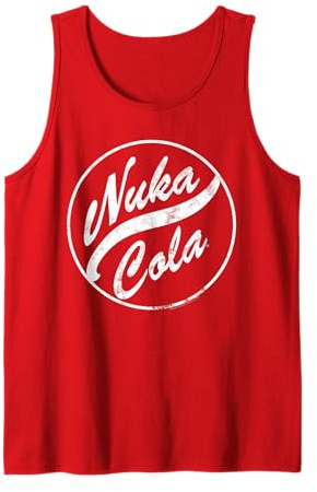 Fallout Video Game Nuka Cola Distressed Round Logo Tank Top