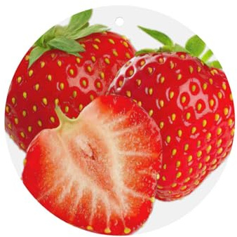Lot de 10 désodorisants pour voiture avec corde Motif fraises fraîches
