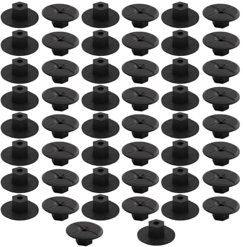 THQAE 50 Pcs Kunststoff Muttern KFZ 2019900050 51711958025 Radhaus Schutz Verkleidung 4mm Auto Befestigungs Clips Kunststoffmutter Gewindelose für Mercedes W201 W124 190D 260E V-W S-eat B-M-W