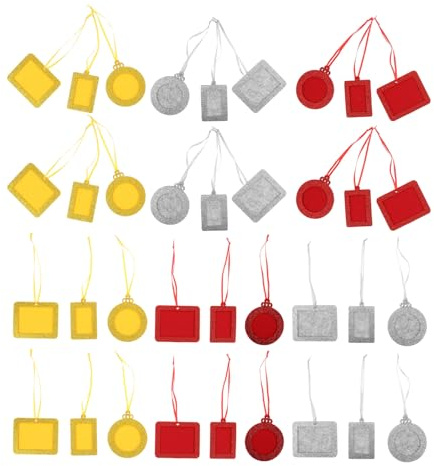 Homoyoyo 36 Piezas Marco de Fotos de Navidad de Fieltro con Purpurina Mini Colgantes para Árbol Decoración Festiva para Recuerdos Navideños Adornos Ligeros para Fiestas y Hogar