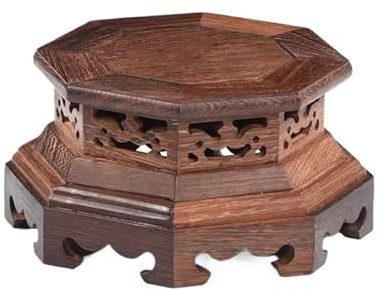 Lijiaxiuyc-101 Bonsai Tisch Klassischer sechseckiger Teekannenständer aus Palisanderholz Präsentationsständer(Groß)