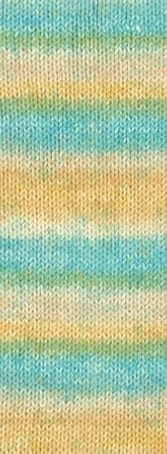 LANA GROSSA Gomitolo Mambo | Flauschig Baumwollgarn mit Streifen-Farbverlauf aus dem Knäuel | Handstrickgarn aus 100% Baumwolle (Bio) |100g Wolle zum Stricken & Häkeln | 240m Garn FB 2040
