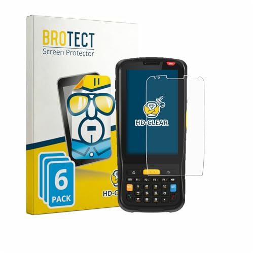 BROTECT 6 Stück Schutzfolie für Newland MT65 Beluga V Displayschutz Folie Made in Germany, Ultra-Klar