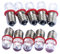 GutReise 10pcs E10 3v Rot spot led birne lampen+ 10pcs e10 basis (3 v, Rot)
