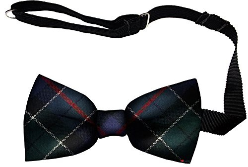 I LUV LTD Mens Bow Tie Soft Wool Woven And Made in Scotland in Leslie Hunting Modern Tartan Adjustable Strap for Easy Fastening