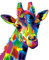 Komking Malen Nach Zahlen für Erwachsene Kinder, DIY Set Erwachsene Acrylgemälde von Zahlen auf Leinwand ohne Rahmen, Bunte Giraffe 16x20inch