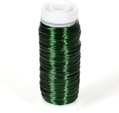 Bütic Draht - Bindedraht - Wickeldraht - Basteldraht 0,50mm Ø - 50m, Farbe:Grün