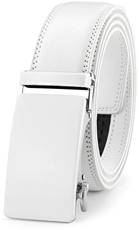 Lingli Men's Belt,Ratchet Dress Belt with Automatic Buckle Brown/Black-Trim to Fit-35mm wide