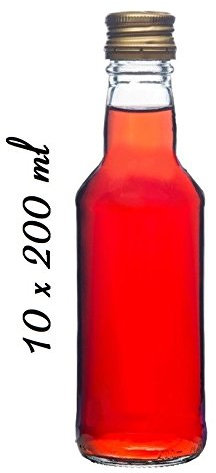 GLASS bottles 10 x 200ml ( 20cl ) 10 bottles + 10 Screw Caps (10)