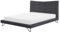 Polsterbett Designerbett Samtstoff Bett Doppelbett grau 160 x 200 cm Lannion
