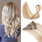TESS Clip in Extensions Echthaar, 8pcs Clip in Haarverlängerung Remy Echt Haare Natürliche 18 Clips 8 Tressen Clip in Extensions Human Hair 65g 40 cm Goldblond/Blond Balayage