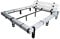 CHYRKA® Massivholzbett Balkenbett Bett Doppelbett Massivholz LEMBERG Loft Vintage Industrie Rustikal Design Handmade Holz Metall (Weiss, 100 x 200 cm)