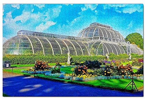 Uk Jigsaw Puzzle 1000 Piece Uk England Royal Botanic Gardens, Kew Richmond-Upon-Thames Puzzle Game Artwork Travel Souvenir Wooden