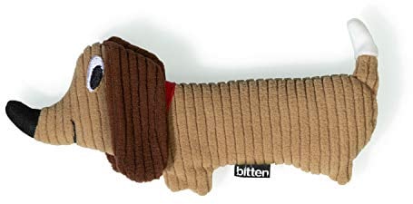 bitten Dackel Mini Körnerkissen mit Lavendelduft - Polyester, Mikrowellengeeignet, Dackel-Form, Lavendelduft, Hellbraun