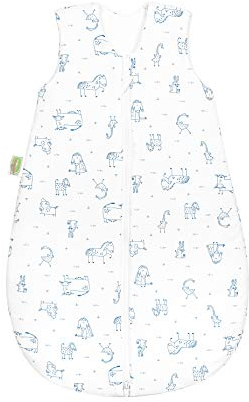 Odenwälder Babynest Jersey Winter Schlafsack 110 Happy Animals bleu