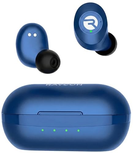 Raycon The Everyday Bluetooth Wireless Earbuds with Microphone- Stereo Sound in-Ear Bluetooth Headset True Wireless Earbuds 32 Hours Playtime (Matte Blue)