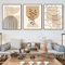 SWECOMZE 3er Premium Poster Set, Moderne Bilder, Ohne Rahmen Wandbilder, Boho DekoWanddeko für Wohnzimmer Schlafzimmer (A,40x50cm)