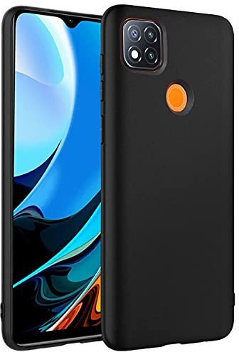 CoolGadget Handyhülle für Xiaomi Redmi 9C Ultradünn Matt, TPU Hülle Schwarz | minimalistisch schlank, erhöhter Kamera und Display Rahmen, flexibles Soft Case, präzise Aussparungen, stylisch
