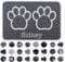 Personalised Extra Large Pet Feeding Mat | Machine Washable & Absorbent Carpet Pile | Non-Slip Backing | Big Paws Gray