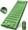 Arlierss Isomatte Selbstaufblasend,12 cm Dicke Ultraleichte Luftmatratze Camping mit Eingebauter Pumpe, Schlafmatte Outdoor mit Kissen für Wandern, Outdoor, Reise, Wandern, Zelt -Grün