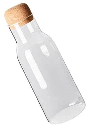 HEMOTON Multi-purpose Glass Bottle Cork Lid Cold Kettle for Juice Jugs Water Bottles