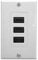 Halokny HDMI Wall Plate - 3 Port HDMI Female Coupler, Component, Composite Wall Outlet Mount Socket Face Plate Panel Cover for Projector & Home Theater (White)