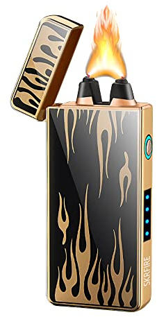 SKRFIRE Arc Electric Lighter - Rechargeable USB Plasma Lighter with LED Battery Indicator