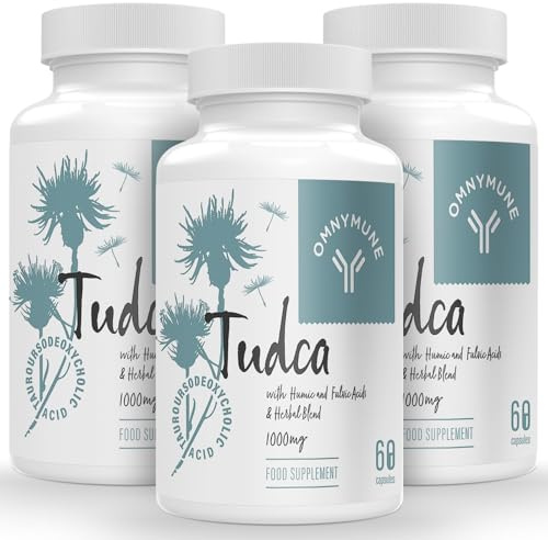 TUDCA (Tauroursodeoxycholic Acid) - Nahrungsergänzungsmittel mit 1000mg pro Portion - Premium Qualität - 180 Kapseln