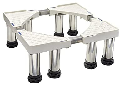 Kühlschrank Ständer Anti-Scratch Verstellbare Sockel Länge 43-65cm Stand für Trockner Maschine Basisständer Podest für Elektrogrossgeräte Rockner, Standherd erhöhen