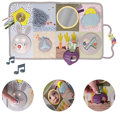 Taf Toys Urban Garden Centre de Développement Sensoriel Tummy Time Jouet Musical et léger avec 13 activités pour garçons et Filles à partir de 0 Mois