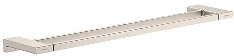 hansgrohe AddStoris 41743820 Barre porte-serviettes double moderne en nickel brossé