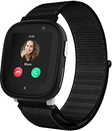 Seltureone Nylon-Armband für Kinder, kompatibel für Xplora X6 Play, Bequemer, Atmungsaktiver, Wasserdichte Riemen für Kinder, Einfach zu Tragen - Schwarz